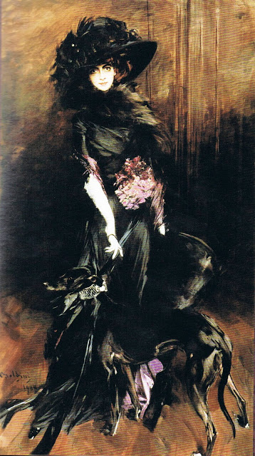 La Marchesa Luisa Casati con un levriero, by Giovanni Boldini, 1908